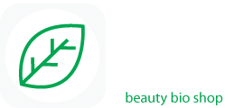 foglia stilizzata verde con nome del brand